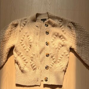 Who What Wear Textured Tan Cardigan